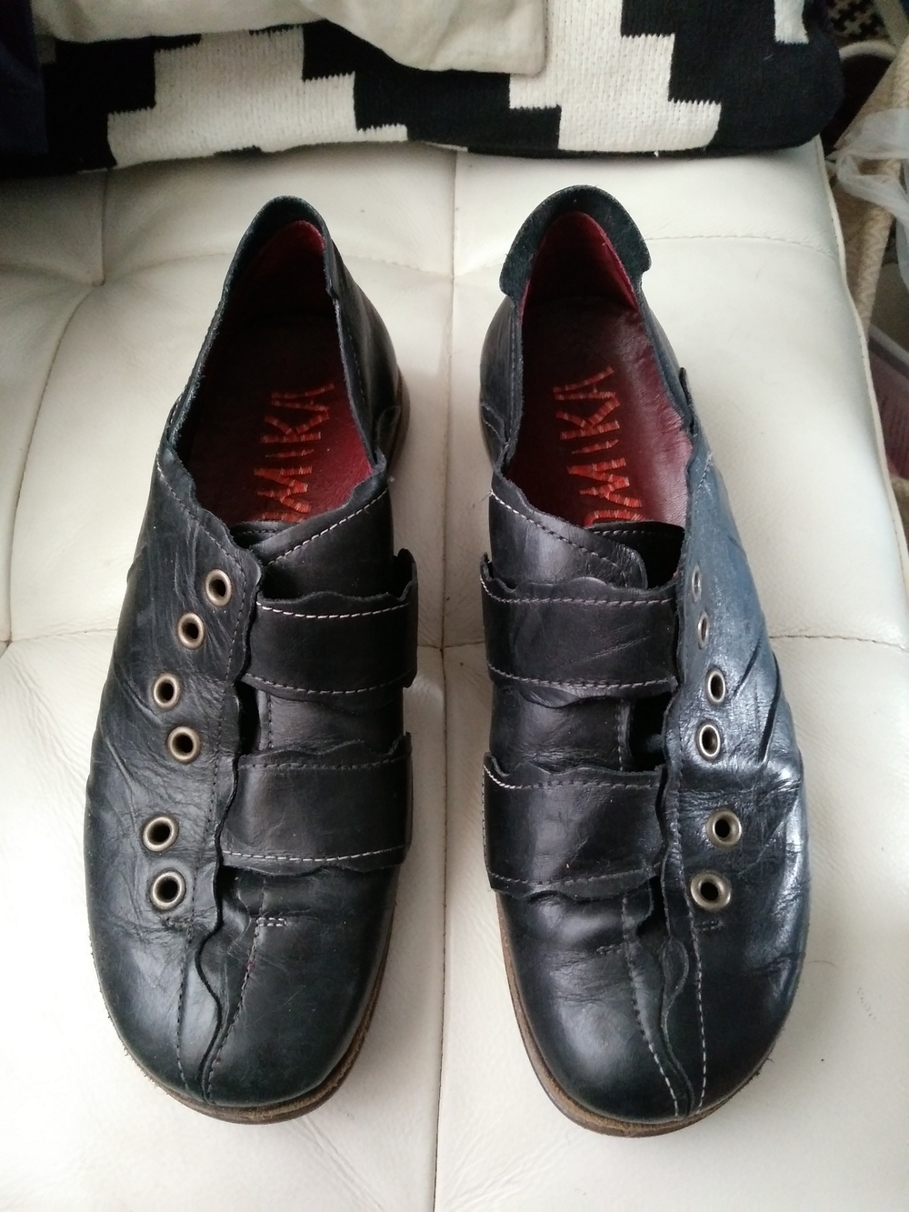 Women's Romika Black Leather  Slip-On Shoes